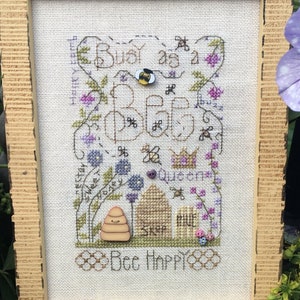 Shepherd&#39;s Bush BUSY NOTES Cross Stitch Pattern - Bee Cross Stitch