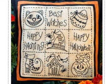 Bird Brain Designs HALLOWEEN MOTIFS Sampler Pillow MACHINE  Embroidery Pattern ~ Bird Brain Embroidery Pattern ~ Machine Embroidery Pattern