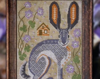 Cottage Garden Samplings A Year In The Woods THE JACK RABBIT #3  Cross Stitch Pattern ~  New 12 Part Series  - Cross Stitch Series