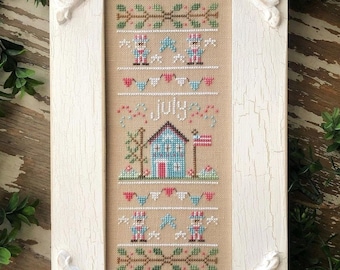 Country Cottage Needleworks SAMPLER of the MONTH JULY