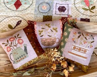 Cross Stitch ~ Blueberry Ridge Designs The Potting Bench 2 Collection Cross Stitch Pattern ~ Flower Cross Stitch ~ Anabella's