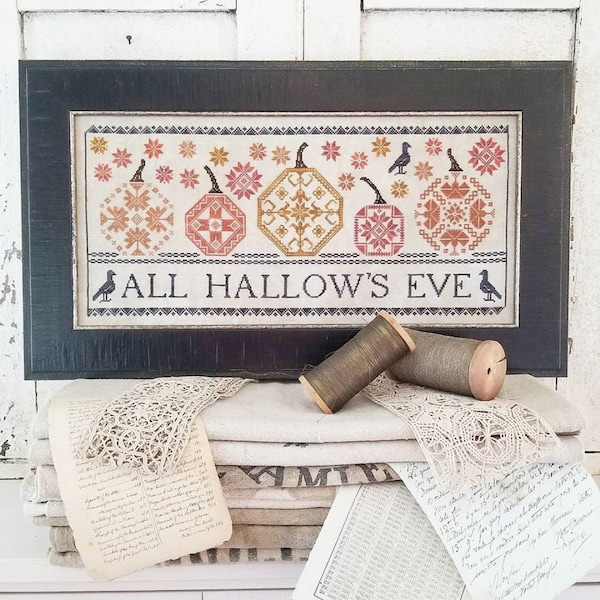 Hello From Liz Mathews QUAKER PUMPKINS Cross Stitch Pattern