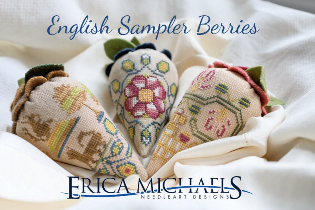 Erica Michaels English Sampler Berries Cross Stitch Pattern ~ New Erica ...