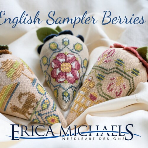 Erica Michaels English Sampler Berries Cross Stitch Pattern | Etsy