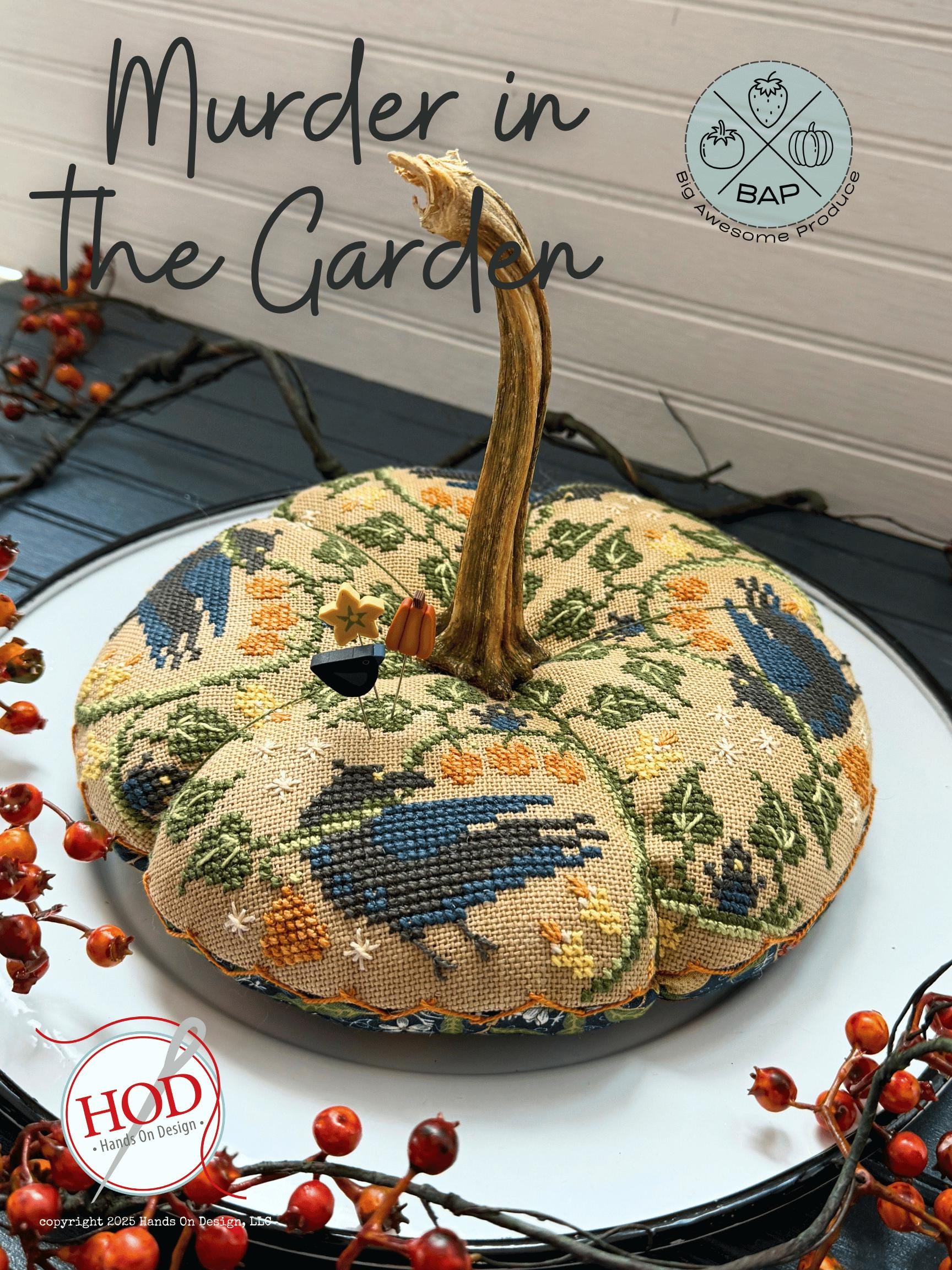 クロスステッチ完成品Together in my Fathers garden Cross Stitch ~ Murder in the Garden Hands on Design Cross Stitch