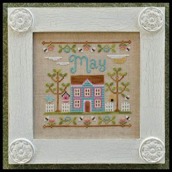 Country Cottage Needleworks Cottage of the Month - MAY Cross Stitch Pattern