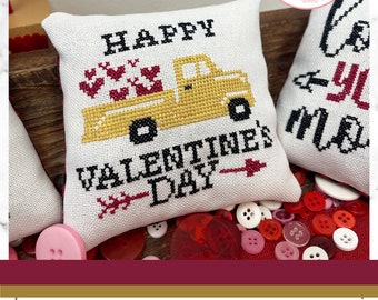 Anabella's Needleart HAPPY VALENTINE'S DAY Cross Stitch Pattern ~ Valentine's Day Cross Stitch ~ New Cross Stitch Chart