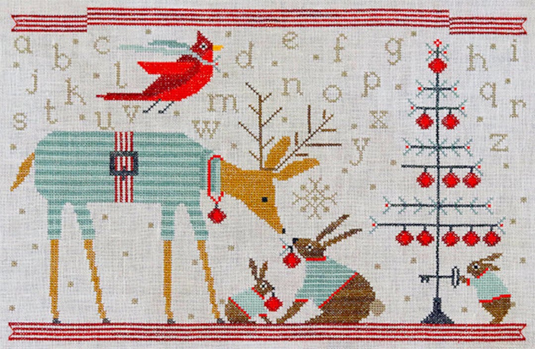 Artful Offerings KIND & GENTLE WOODLAND Sampler Cross Stitch Pattern Etsy
