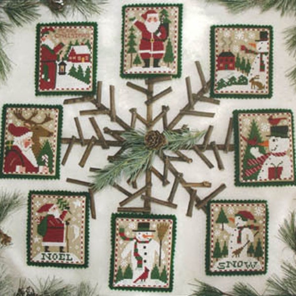 The Prairie Schooler Santa's & Snowmen Cross Stitch Patterns - Christmas Cross Stitch