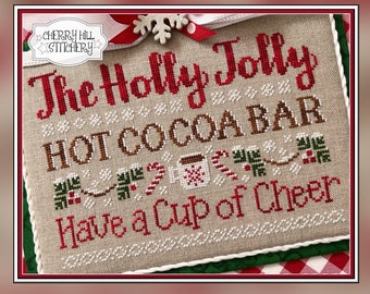 Cherry Hill Stitchery Cross Stitch Pattern CUP Of CHEER  - PDF Cross Stitch Pattern