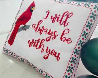 PDF Anabella's Needleart In Remembrance ~ I Will Always Be With You Cross Stitch Chart ~ Cardinal Cross Stitch Pattern ~ PDF DOWNLOAD