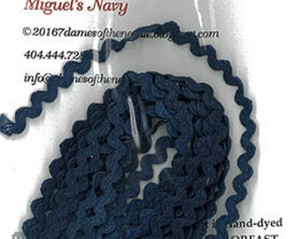 Dames of the Needle Miguel's Navy 1/4 Rick Rack (3yds)