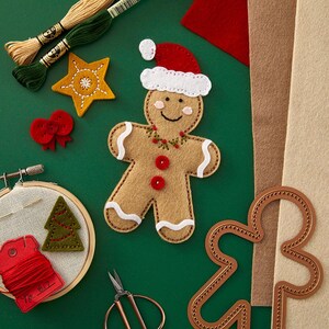 Spellbinders Felt Gingerbread Boy & Girl Etched Dies - 19 Piece Metal Die Set For Holiday Crafts
