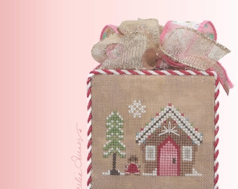 ¡NUEVO! Patrón de punto de cruz Corazón en mano con volantes de jengibre, Corazón en mano punto de cruz ~ Navidad punto de cruz ~ Anabella's