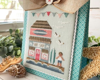 Country Cottage Needleworks Beach Boardwalk Part Two SURF SHOP  Cross Stitch Pattern ~ Summer Cross Stitch