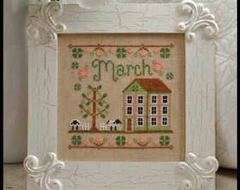 Country Cottage Needleworks Cottage of the Month - MARCH Cross Stitch Pattern