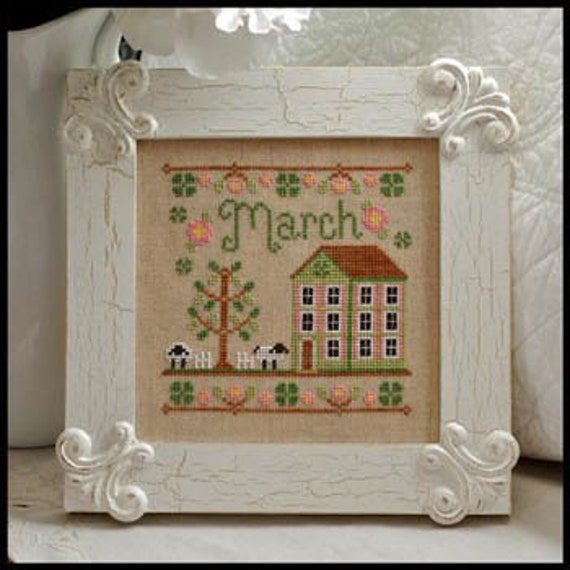 Country Cottage Needleworks Cottage of the Month - MARCH Cross Stitch Pattern