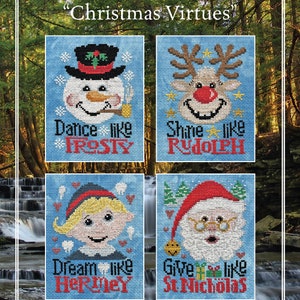 NEW 2024 Needlework Marketplace ~ Silver Creek Samplers ~ Christmas Virtues  Cross Stitch Pattern - Christmas Cross Stitch ~ Anabella&#39;s