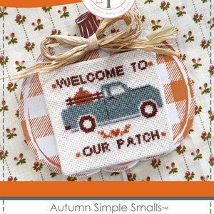 Anabella's Needleart Autumn Simple Smalls™ PUMPKIN Patch Cross Stitch Pattern ~ Autumn Cross Stitch ~ QuickStitch Simple Smalls