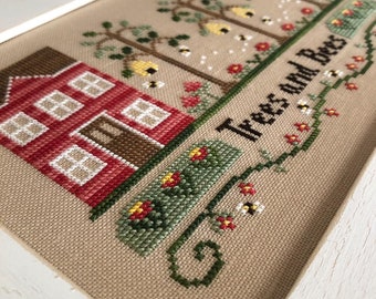 Country Cottage Needleworks TREES AND BEES Cross Stitch Pattern