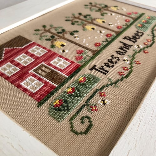 Country Cottage Needleworks TREES AND BEES Cross Stitch Pattern