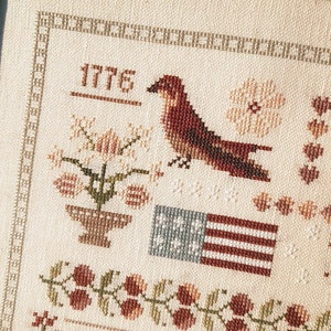 Samplers Primitives PATRIOTIC BAND Sampler PDF Cross Stitch Pattern ~Samplers Primitives Cross Stitch Patterns ~ Instant Download