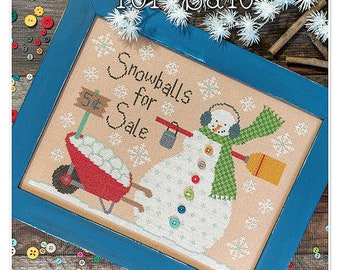 Lori Holt for It's Sew Emma SNOWBALLS FOR SALE - Cross Stitch Pattern - Lori Holt Cross Stitch