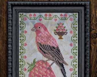 Cottage Garden Samplings STRAWBERRY HARVEST #6  Cross Stitch Pattern - Time For All Seasons Series