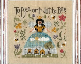 Jardin Prive'  To Bee or Not To Bee Cross Stitch Pattern  - New Cross Stitch Series ~ Bee Cross Stitch ~ Anabella's Cross Stitch