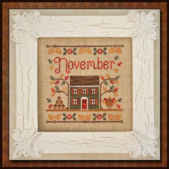 Country Cottage Needleworks Cottage of the Month - NOVEMBER Cross Stitch Pattern