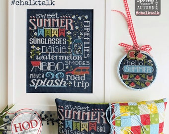 Hands on Design LET'S TALK SUMMER Cross Stitch Pattern