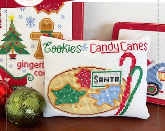 Anabella's Needleart COOKIES & CANDY Canes  Cross Stitch Pattern ~  Christmas Cross Stitch