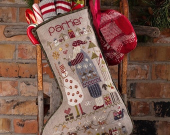 Shepherd's Bush Cross Stitch Pattern PARKER'S STOCKING ~ Shepherd's Bush Cross Stitch Stockings