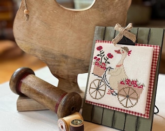 DIGITAL Cross Stitch ~ Cottagecore Summer Goose Cross Stitch ~ Cottagecore Cross Stitch Designs by Anabella's ~ PDF Cross Stitch ~ Summer