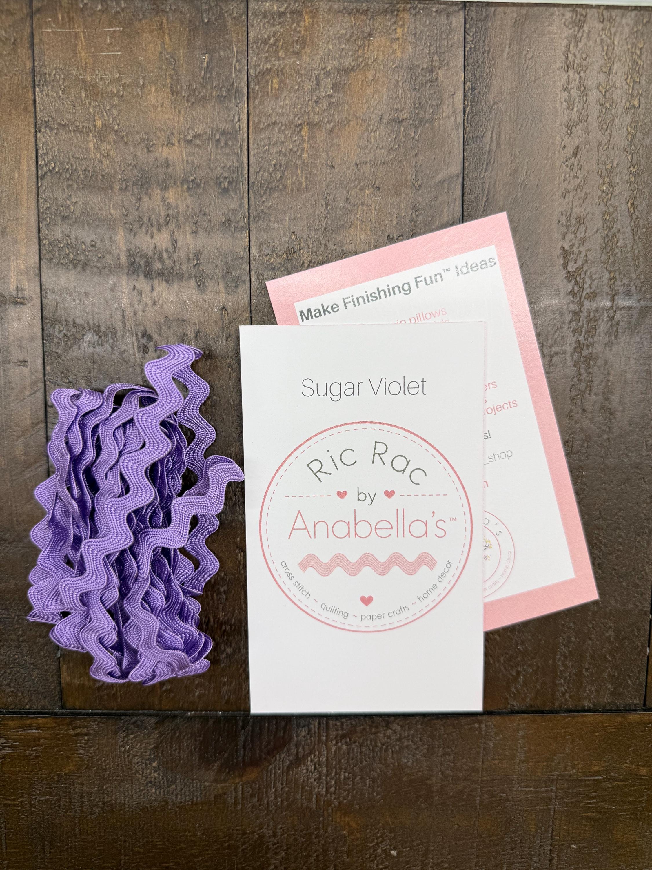 Purple Ric Sugar Violet Ric Rac for Cross Stitch Finishing by Anabella's - 3 Yards ...
