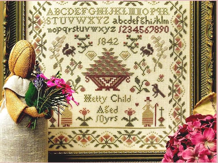 NEW! Brenda Keyes The Sampler Company ~ Hetty Child Sampler Cross Stitch chart ~ Brenda Keyes Cross Stitch ~ Anabella's