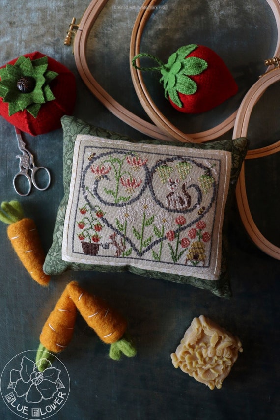 The Blue Flower Seasons of the Heart SUMMER Cross Stitch Etsy