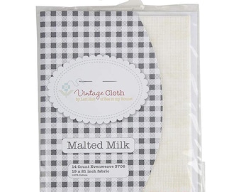 Lori Holt of Bee in My Bonnet Vintage Cloth 14 Count Aida Malted Milk ~ Lori Holt Cross Stitch ~ 14 Count Cross Stitch Fabric ~ 14 ct Aida
