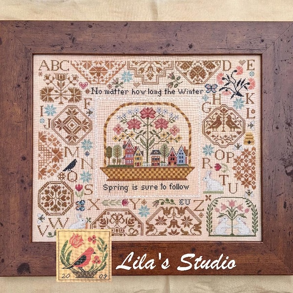 Lila's Studio Spring Quaker Cross Stitch Pattern ~ Lila's Studio Cross Stitch