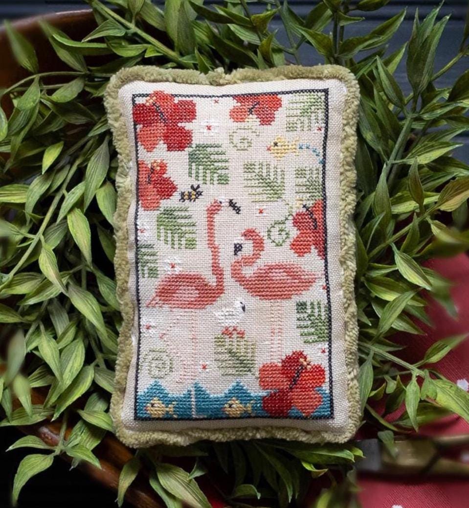 NEW! Plum Street Samplers TROPIC TROUPE  Cross Stitch Pattern - Plum Street Samplers Cross Stitch ~ Summer Cross Stitch ~ Anabella's