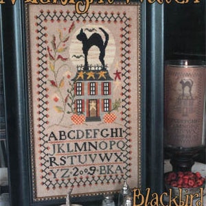 Blackbird Designs MIDNIGHT WATCH  Cross Stitch Pattern -  Autumn Cross Stitch ~ Halloween Cross Stitch