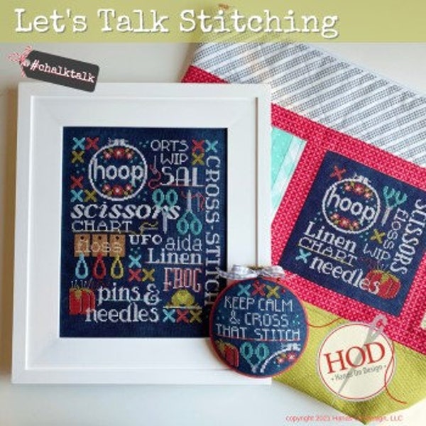 Hands on Design LET'S TALK STITCHING Cross Stitch Pattern - Let's Talk Cross Stitch