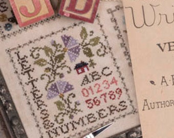 Jeannette Douglas Designs Sew Together #7 Letters & Numbers  Cross Stitch Pattern ~ Jeannette Douglas Cross Stitch Charts