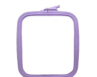 Nurge Square Plastic Hoop - 8" x 9" Lilac - Embroidery Hoop ~ Nurge Hoop ~ Nurge Embroidery Hoop