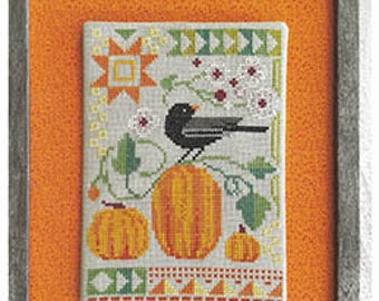 Robin Pickens Blackbird's Autumn - Seasonal Courier Cross Stitch pattern ~ Robin Pickens Cross Stitch ~ Anabella's ~ New Cross Stitch