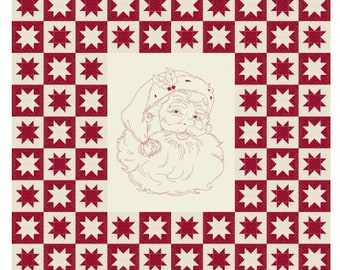 Modèle de courtepointe Cher père Noël avec le père Noël ~ 3 motifs de courtepointe avec le père Noël par Lisa Bonegan Primitive Gatherings ~ Anabella's