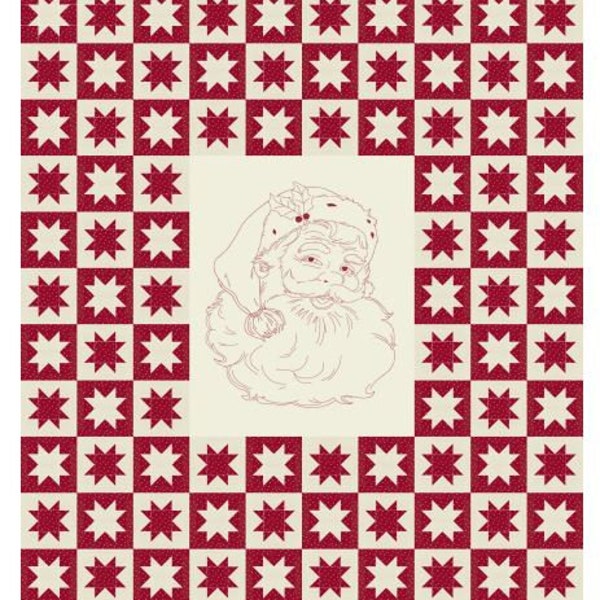 Dear Santa Starring Santa Quilt Pattern ~ 3 Quilt Starring Santa Quilt Patterns by Lisa Bonegan Primitive Gatherings ~ Anabella's