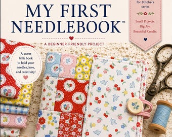 Patroon voor een gequilt naaldenboekje voor beginners (PDF) | Mijn eerste naaldenboekje | Eenvoudig naaipatroon | Handleiding voor het Poppie Cotton naaldenboekje