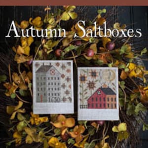 Plum Street Samplers AUTUMN SALTBOXES Cross Stitch Pattern