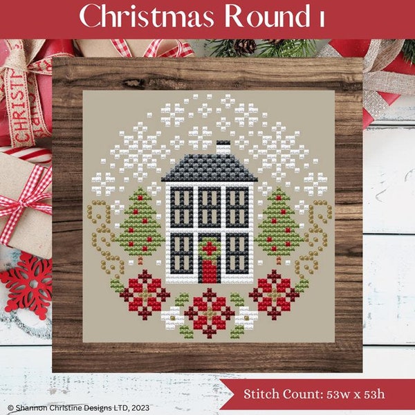 Shannon Christine Christmas Round 1 Cross Stitch Pattern  ~ Christmas Cross Stitch ~ Counted Cross Stitch